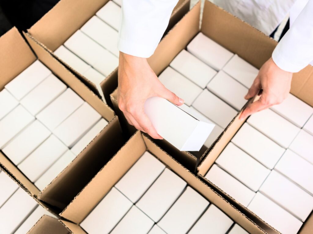 Amazon FBA product prep — poly bagging, bubble wrap, bundling, kitting, and shrink wrapping for secure packaging.