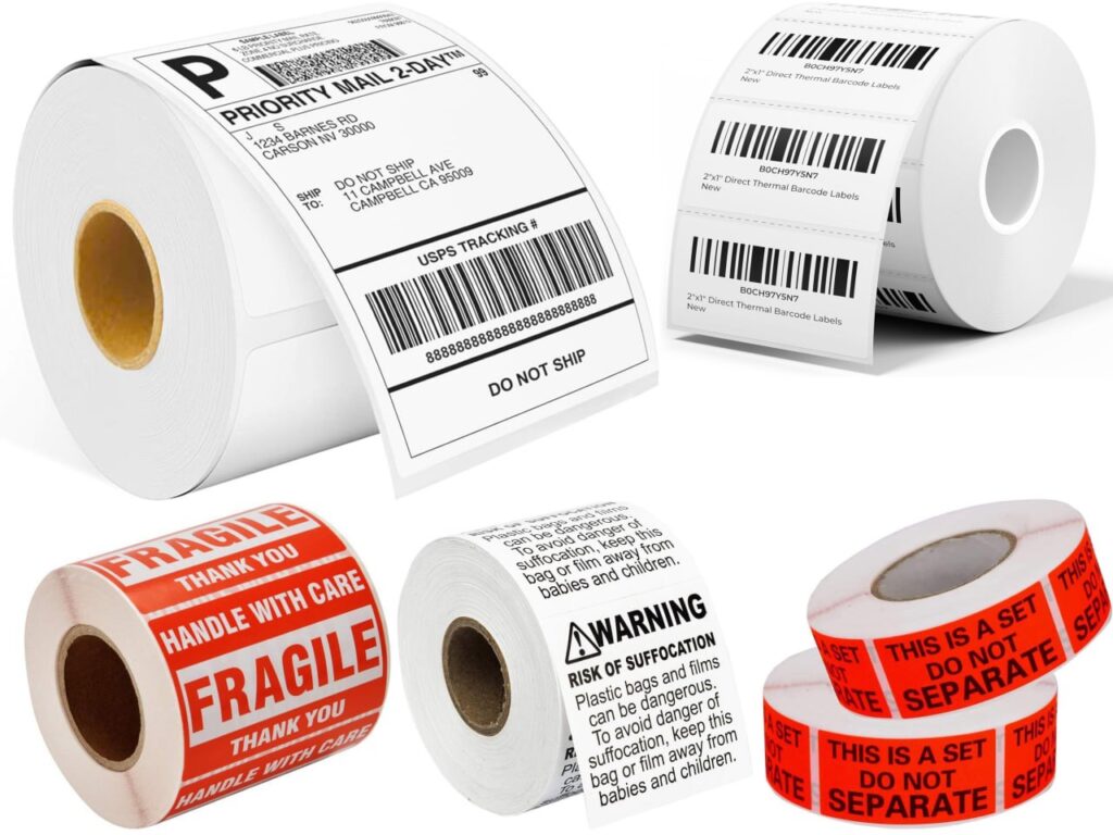 Amazon FBA labeling and barcoding — FNSKU, shipping labels, and compliance stickers.