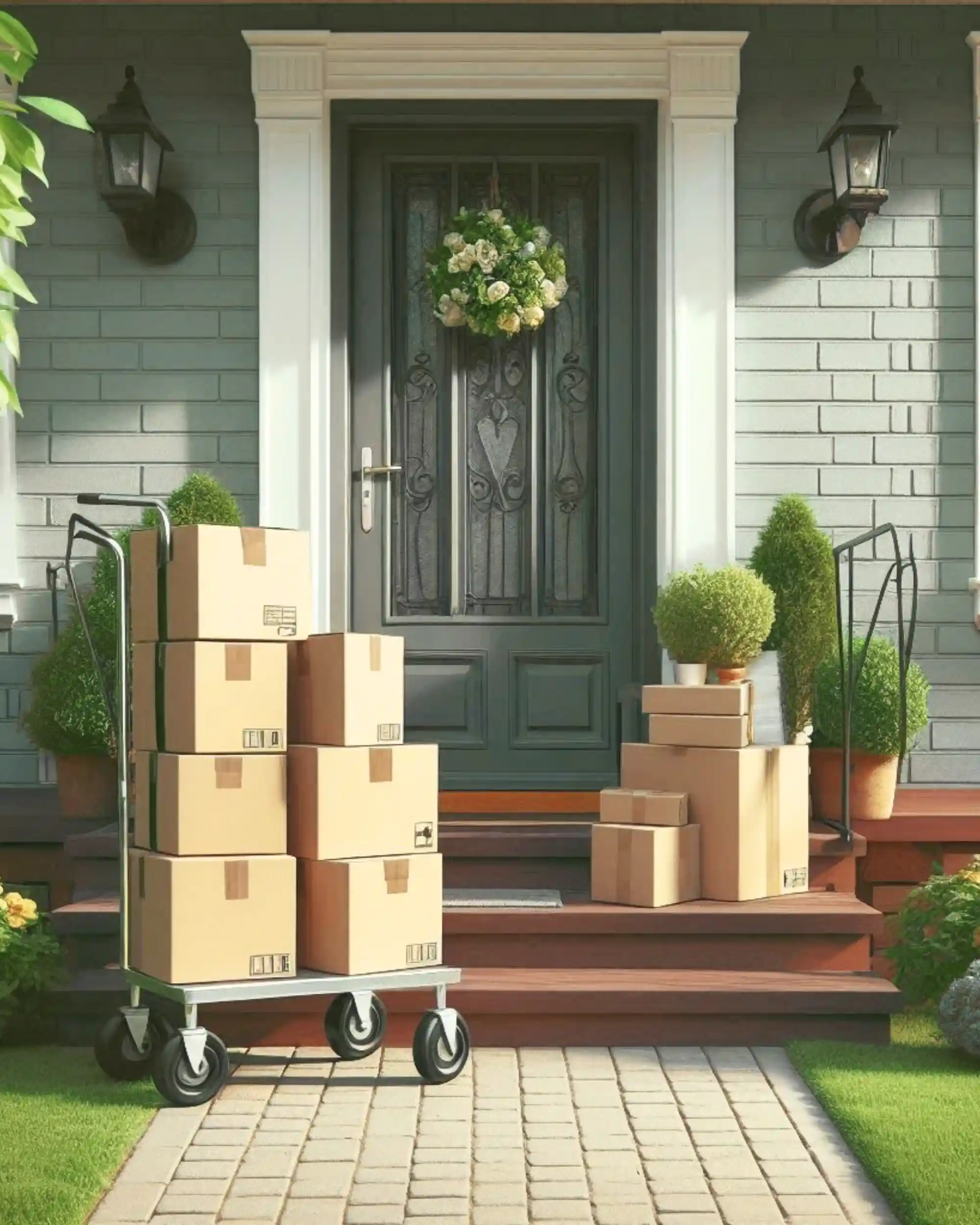 Packages prepared for delivery at a customer’s doorstep — representing Laserlogix 3PL’s fast and reliable e-commerce fulfillment services.